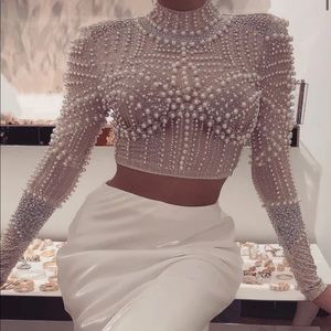 Diane Pearl Crop Top - Medium